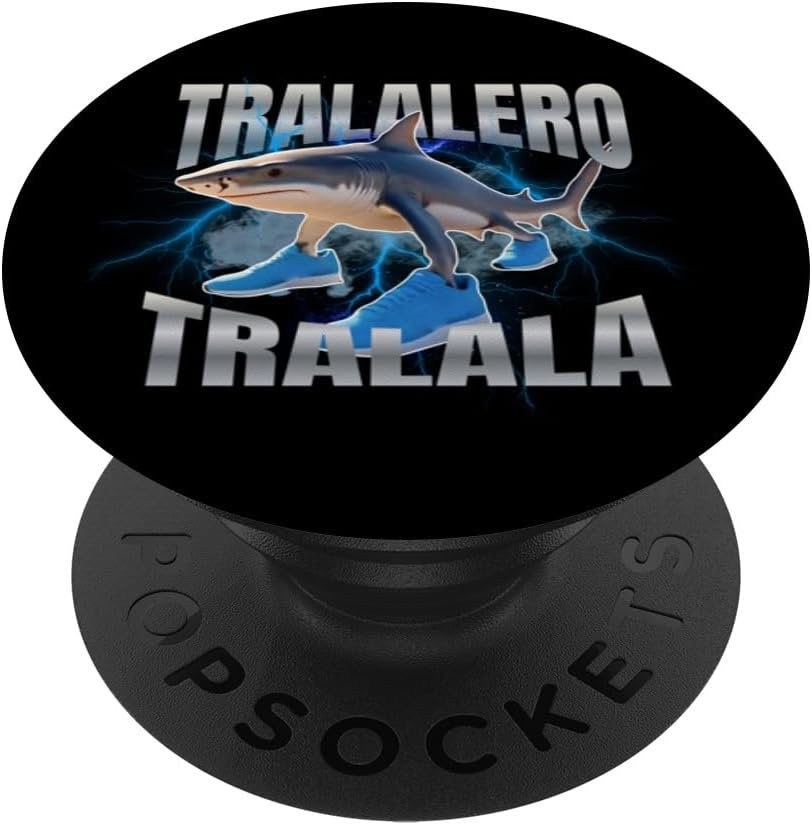 Tralalero Tralala Bootleg Brainrot Italian Brainrot Meme PopSockets Adhesive PopGrip