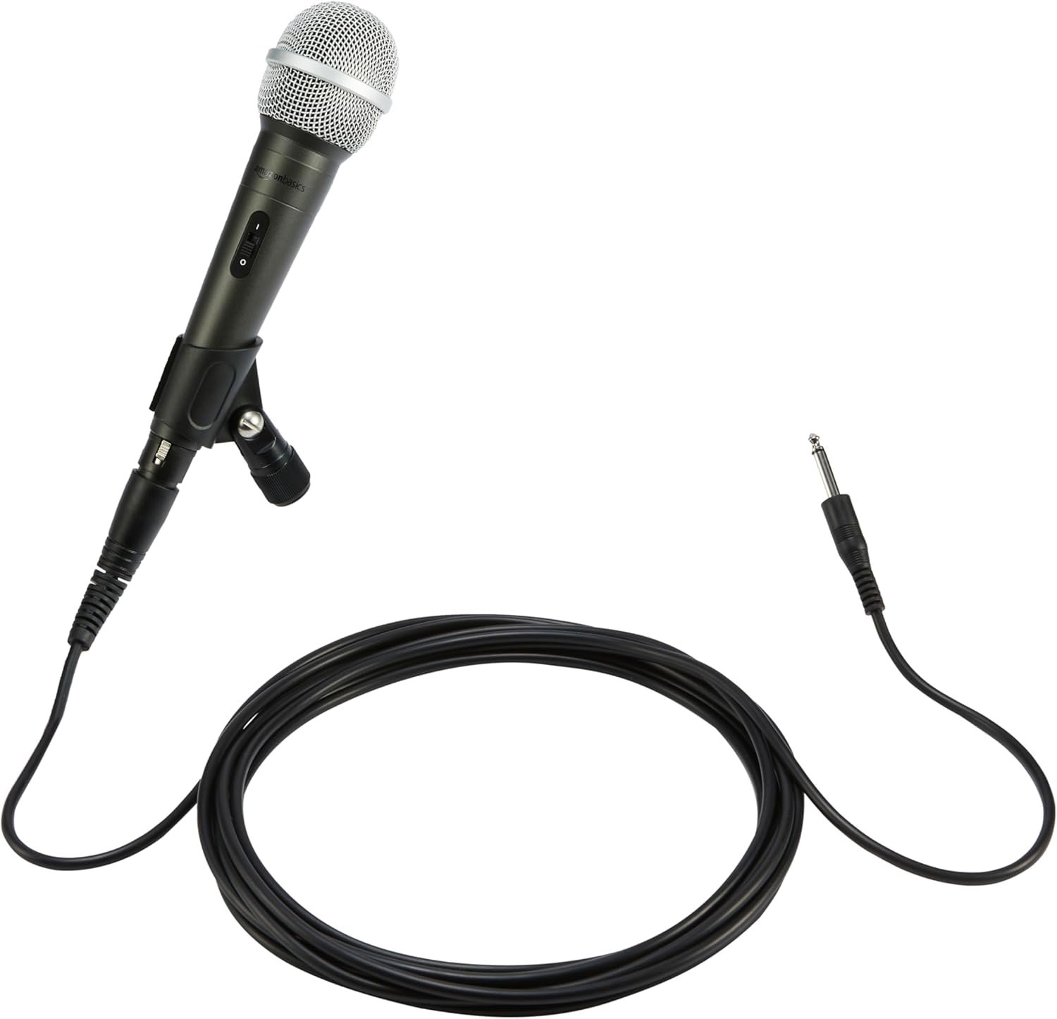 Amazon Basics Dynamic Microphone – Professional Vocal Mic with Cable for Karaoke, Podcasting, Live Performance
