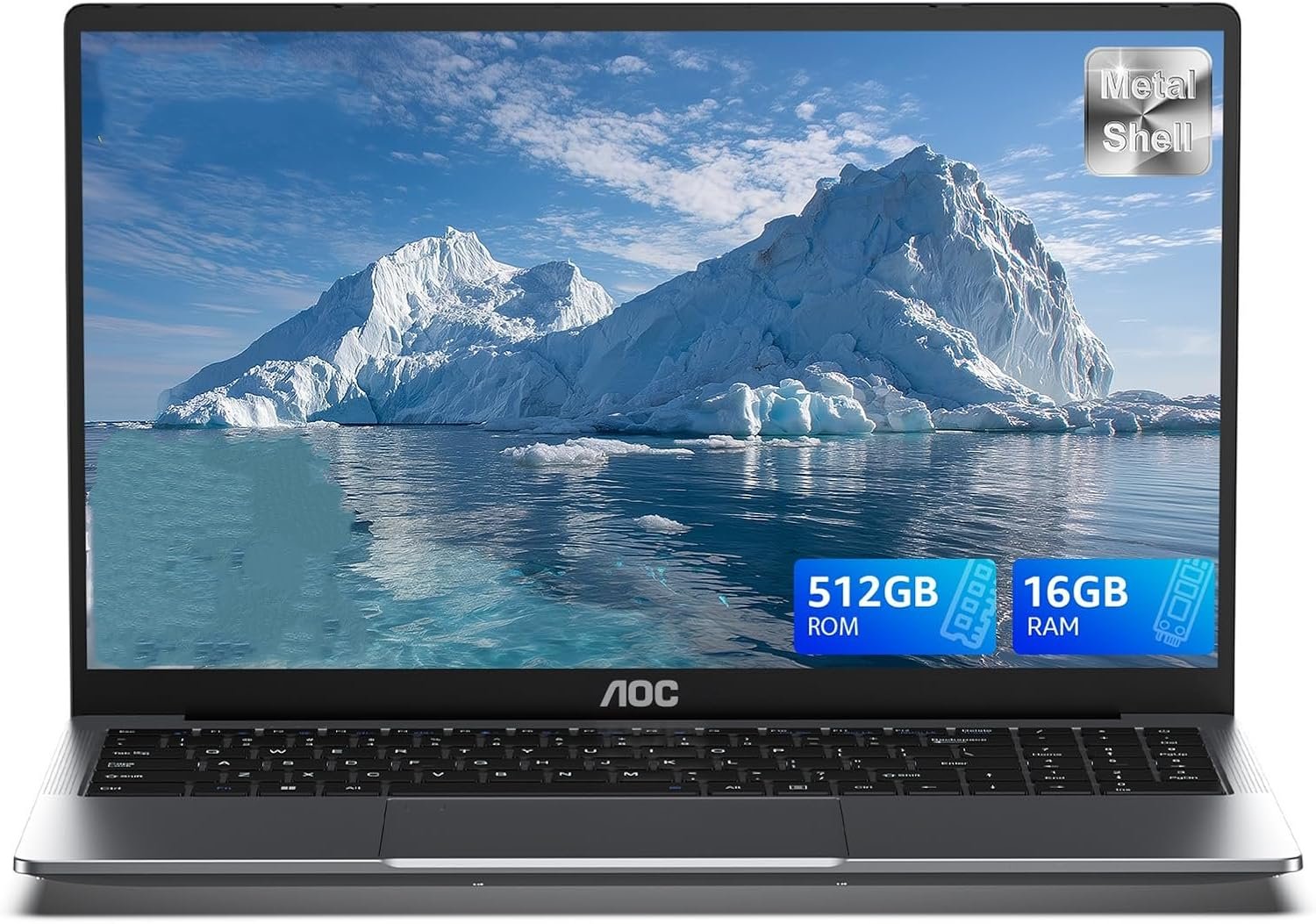 Laptop, Ιntel N150 Processor (Up to 3.6GHz), 16GB RAM 512GB NVMe SSD, 15.6″ FHD Display Laptop Computer, Home/Business/Student Laptop, Metal Shell, USB3.2, HDMI