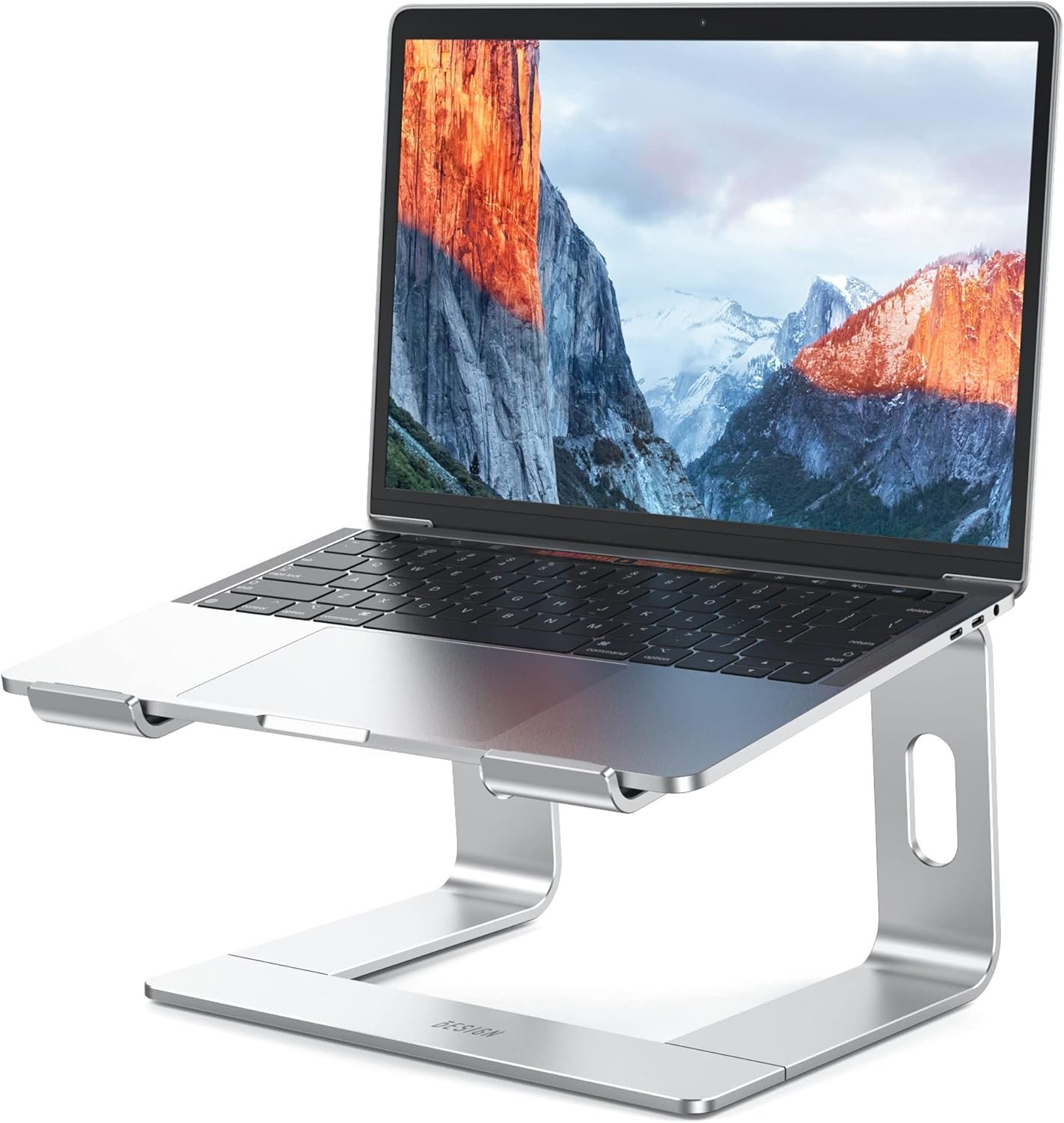 BESIGN LS03 Aluminum Laptop Stand, Ergonomic Detachable Computer Stand, Notebook Riser Compatible with Air, Pro, Dell, HP, Lenovo More 10-15.6″ Laptops, Silver