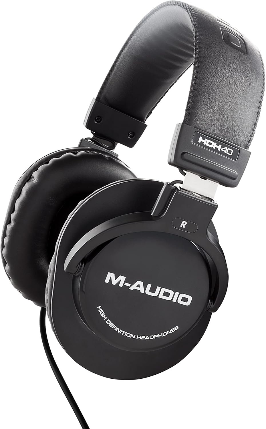 M-AUDIO HDH40 Over Ear Studio Headphones with Closed Back Design, Flexible Headband and 2.7m Cable for Studio Monitoring, Podcasting and Recording