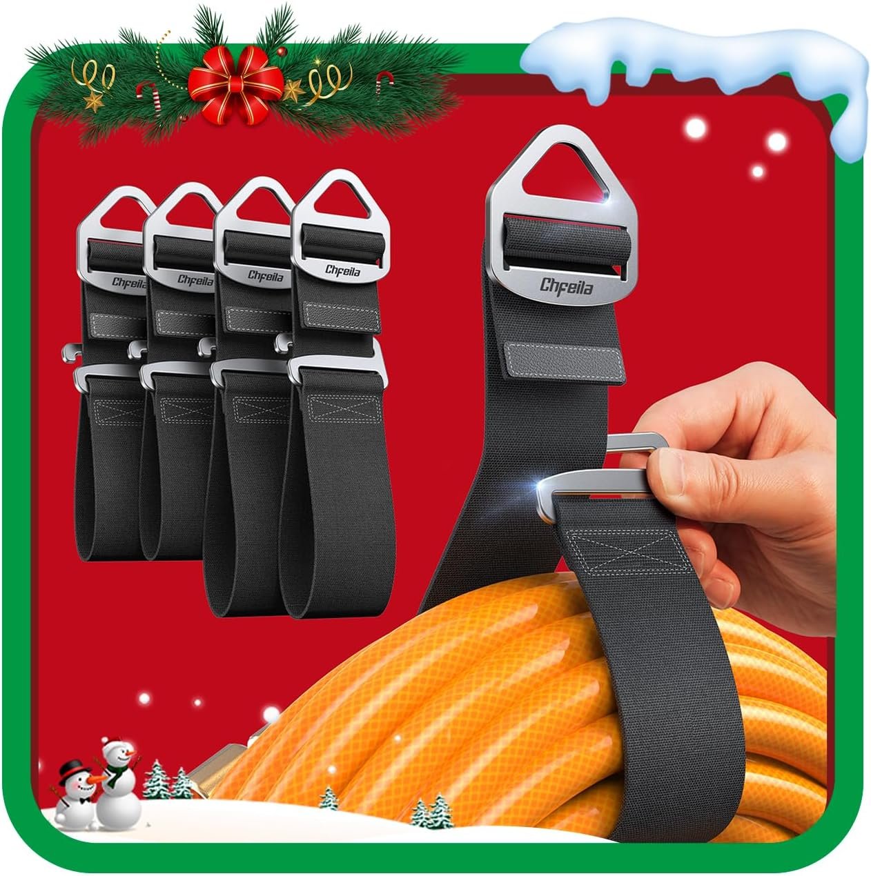 Stocking Stuffers for Men 2025, One Hand Operate [1s Tighten by Gravity] Extension Cord Holder Organizer, Hose Rope Storage Straps, Garage Organization Gadgets Tools, Christmas Gifts for Adults