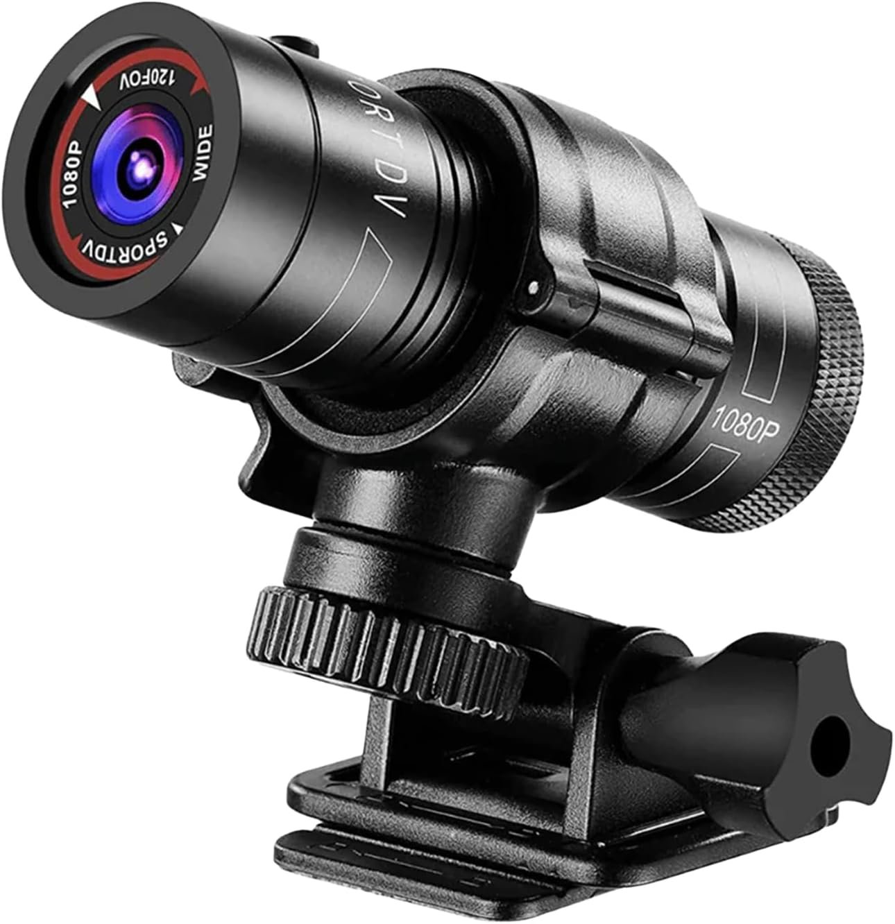 HD 1080P Motorcycle Helmet Camera, 120° Wide Angle Bike Video Camera, Portable Vlogging Sport DV Camcorder, Hands-Free POV Camera, Helmet Cam for Mountain Bike Bicycle Motorbike