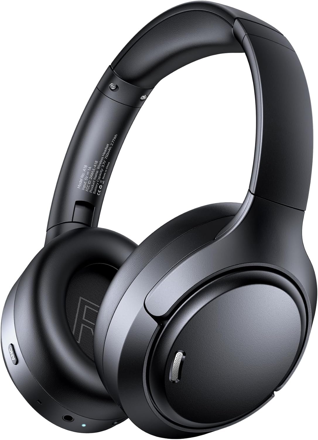 TAGRY Hybrid Active Noise Cancelling Headphones 120Hrs Playtime ENC Clear Call Mic Over Ear Wireless Bluetooth Headphones with Hi-Res Audio Comfort Earcups Low Latency ANC Headphone for Travel Game